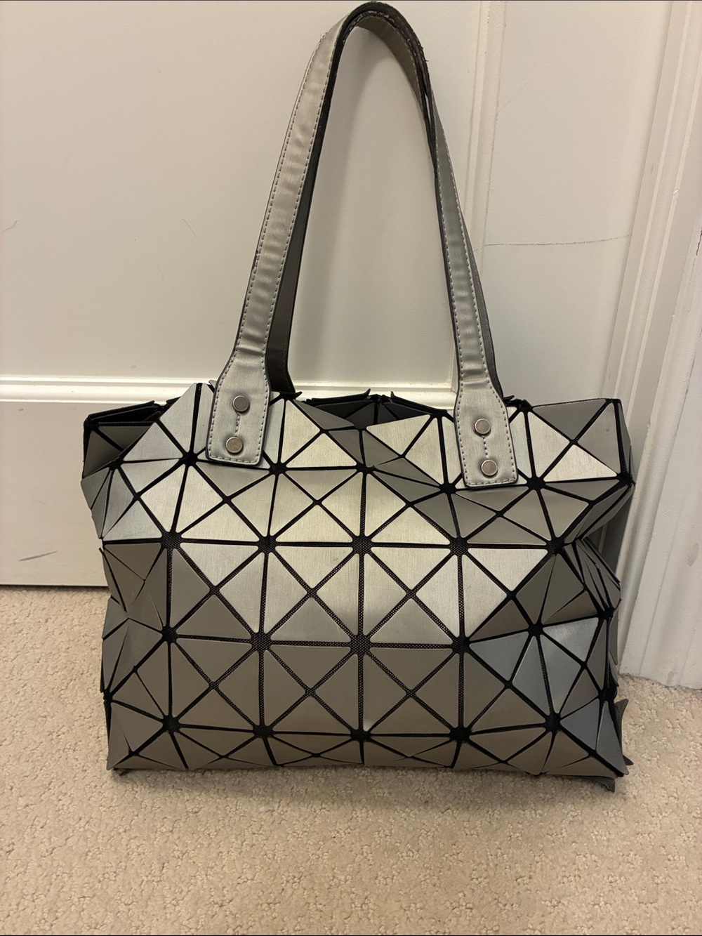 Metallic Geometric Triangle Shoulder Bag Tote 👵MT